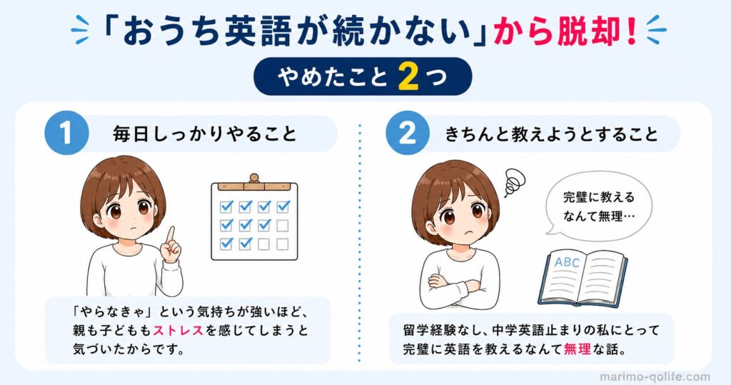 おうち英語を続けるためにやめたこと2つ